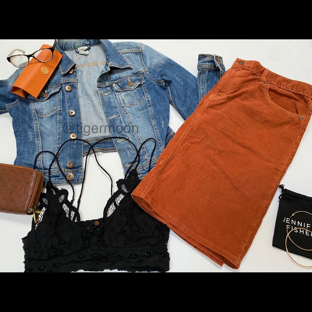 🍀Gap Limited addition Burnt orange corduroy skirt